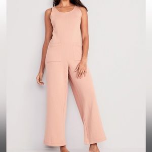Old Navy Sleeveless Loose Marled Fleece Lounge Jumpsuit
